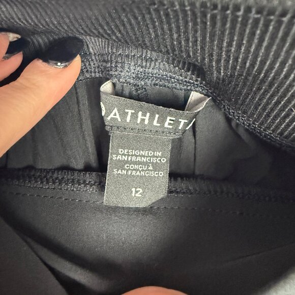 Athleta Brooklyn Mid Rise Ankle Pant Pull On Athleisure Black Size 12 EUC $99 - Picture 9 of 15